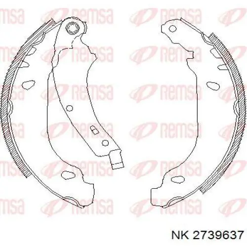 Барабанные колодки NK 2739637
