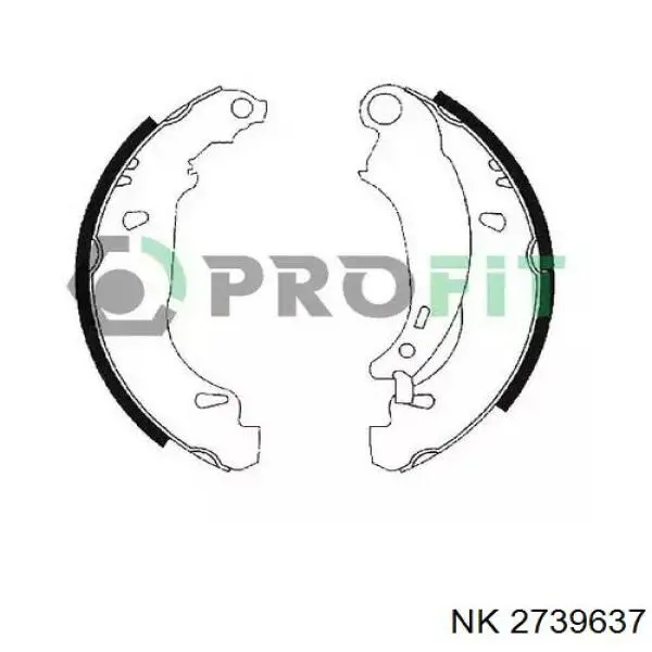 Тормоза рабочие задние ножные и тормозные барабаны NK 2739637 цена, от 15.24 USD