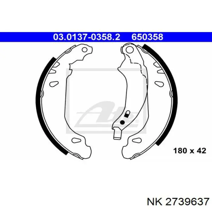 Тормоза рабочие задние ножные и тормозные барабаны NK 2739637 цена, от 15.24 USD