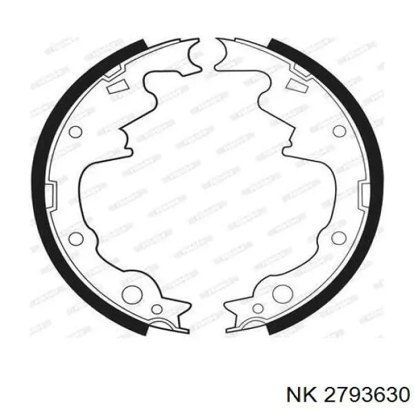 Задние барабанные колодки 2793630 NK