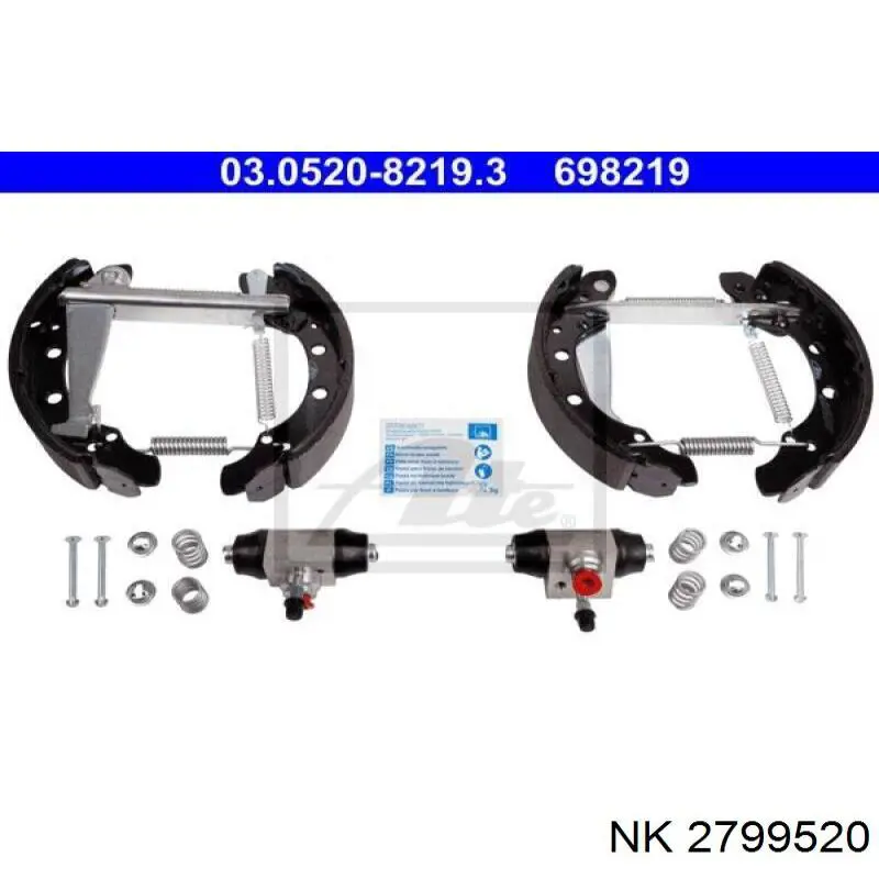 Тормоза рабочие задние ножные и тормозные барабаны NK 2799520 цена, от 20.43 USD
