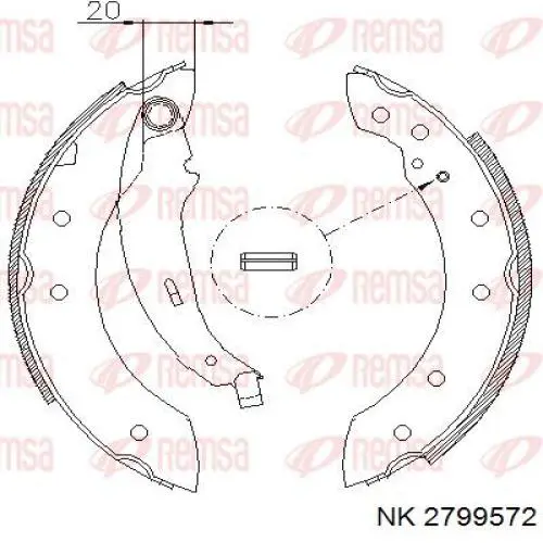 Тормоза рабочие задние ножные и тормозные барабаны NK 2799572 цена, от 16.25 USD