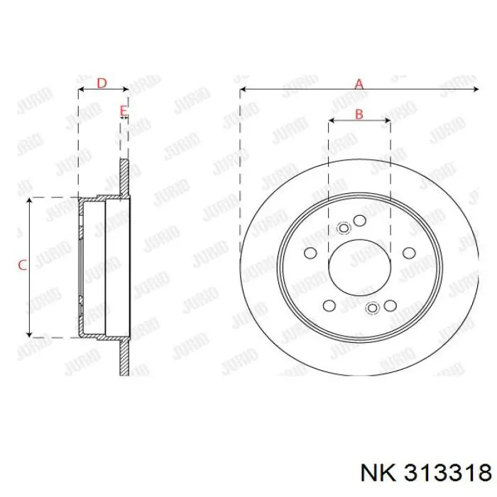 Задний тормозной диск NK 313318 цена, от 24.27 USD