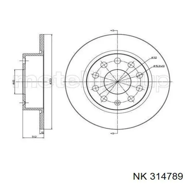 314789 NK Дисковый тормоз