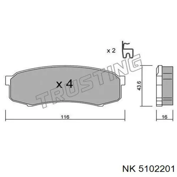Сайлентблок переднего рычага 5102201 NK