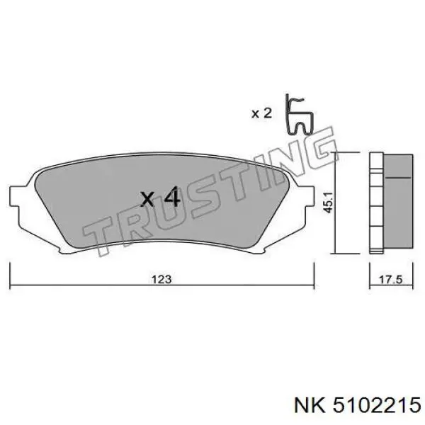 Купить 5102215 NK Сайлентблок нижний передней подвески