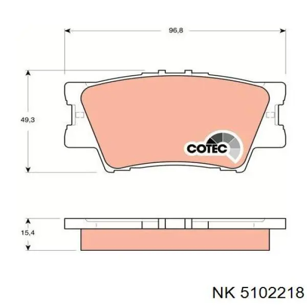 Сайлентблок переднего рычага 5102218 NK