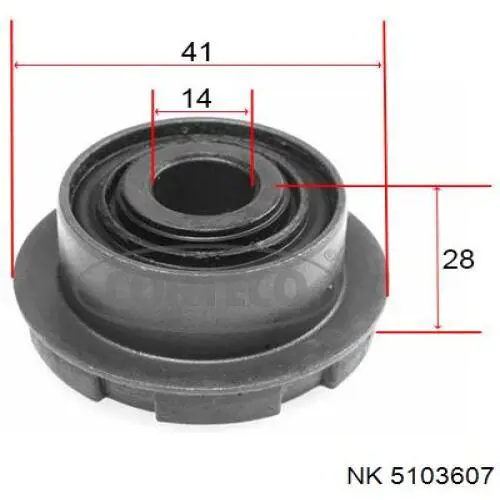 Сайлентблок передней подвески NK 5103607 цена, от 5.07 USD
