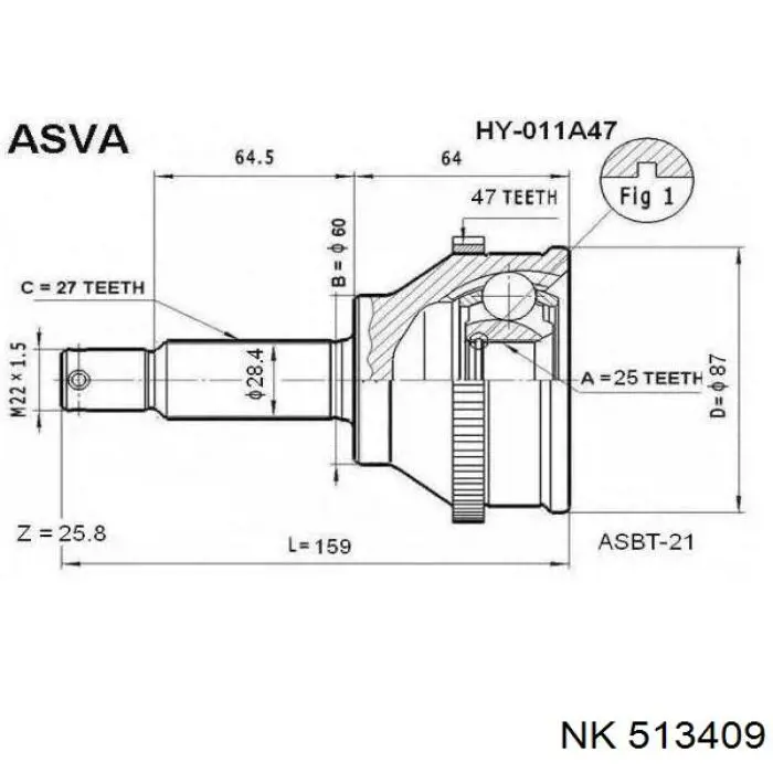 Compre 513409 NK Junta homocinética externa dianteira