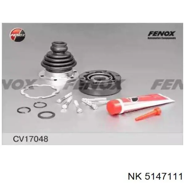 Шарнир угловых скоростей внутренний передний NK 5147111 цена, от 32.31 USD