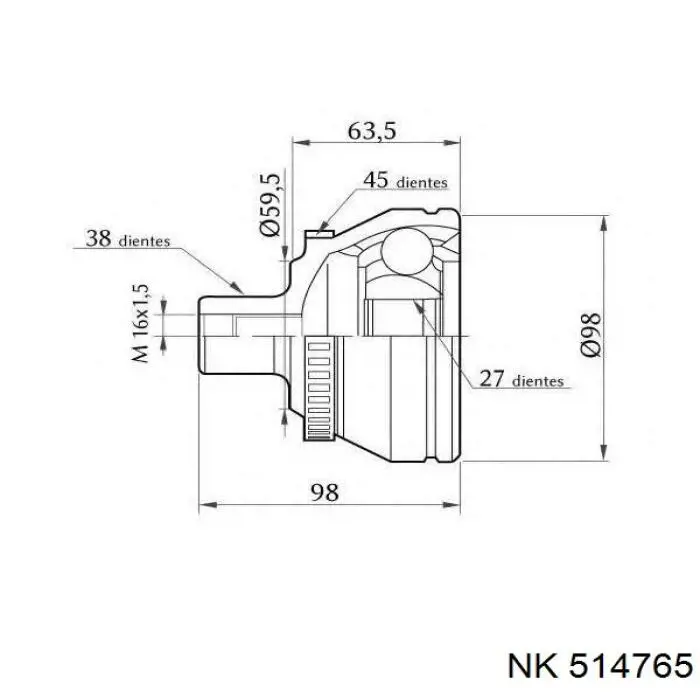 ШРУС наружный NK 514765