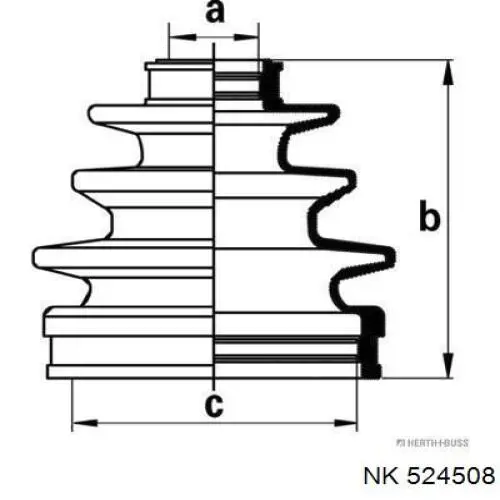 Купить 524508 NK Пыльник гранаты наружный, передний