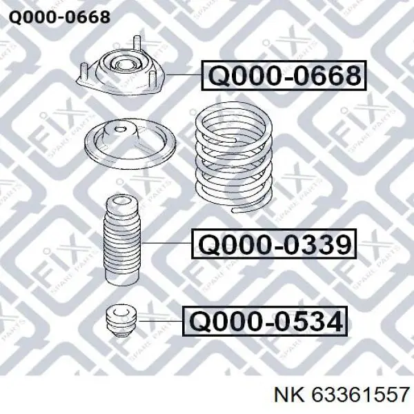 Купить 63361557 NK Амортизатор задней подвески