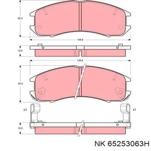 65253063H NK амортизатор передний правый