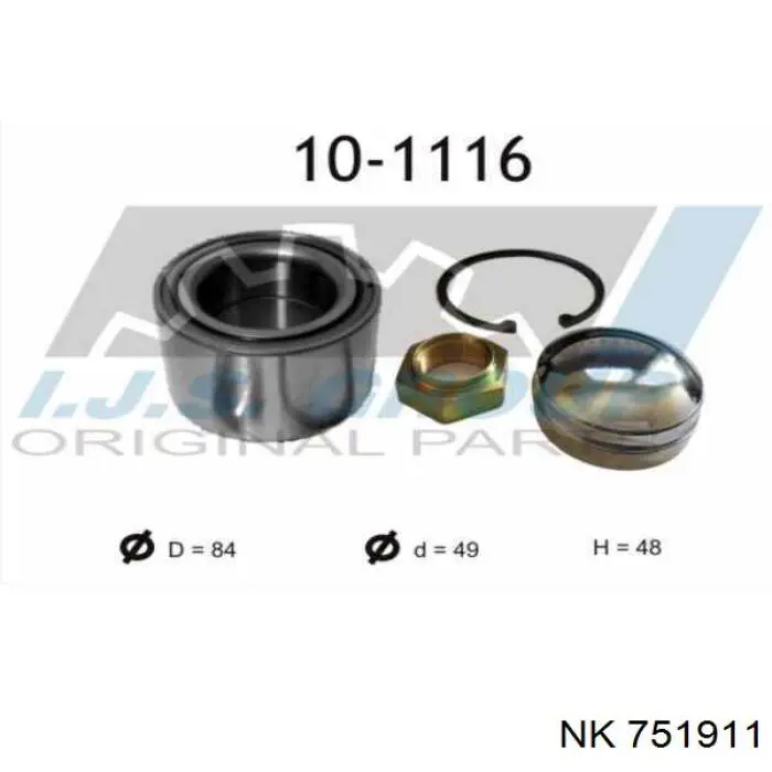 Подшипник ступицы 751911 NK