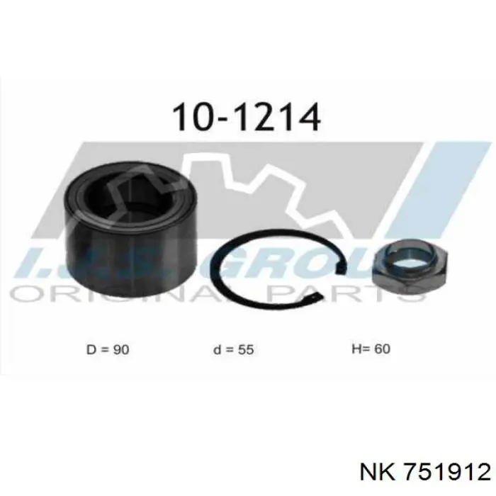 Комплект подшипника ступицы колеса NK 751912 цена, от 34.48 USD