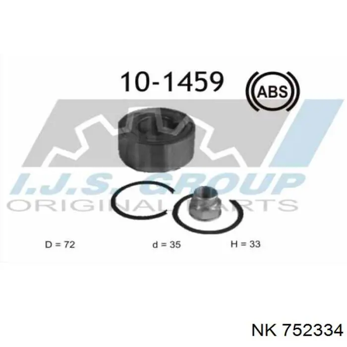 Комплект подшипника ступицы колеса NK 752334 цена, от 21.23 USD