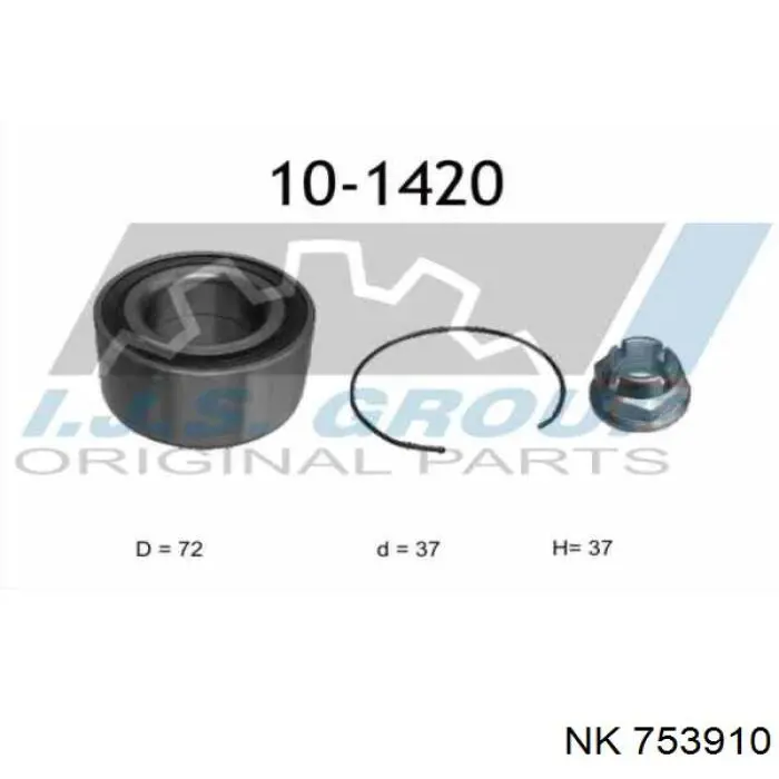 Комплект подшипника ступицы колеса NK 753910 цена, от 14.11 USD