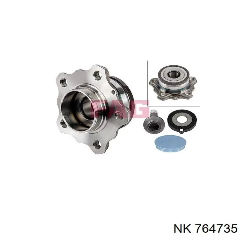 Ступицы задних колес NK 764735 цена, от 54.76 USD