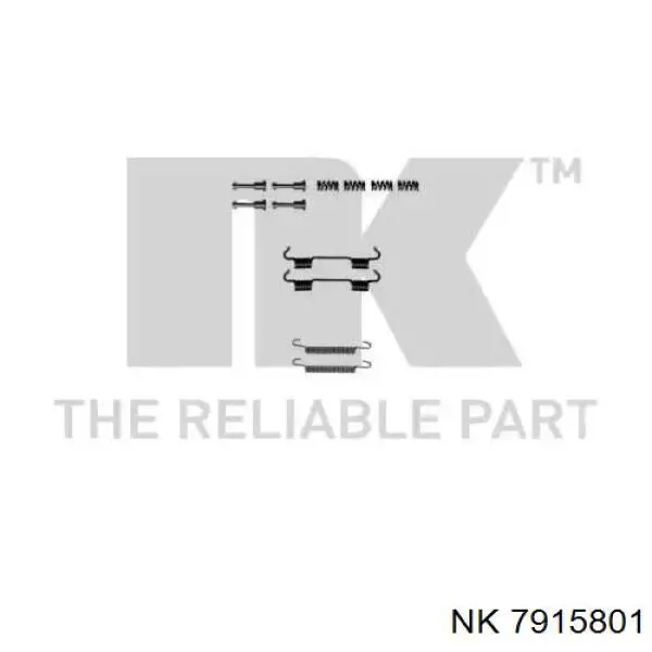 Ремкомплект тормозных колодок NK 7915801