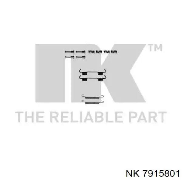 Ремкомплект тормозных колодок 7915801 NK