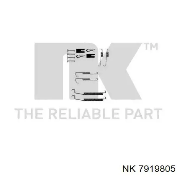 Ремкомплект тормозных колодок 7919805 NK