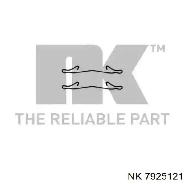 7925121 NK комплект пружинок крепления дисковых колодок передних