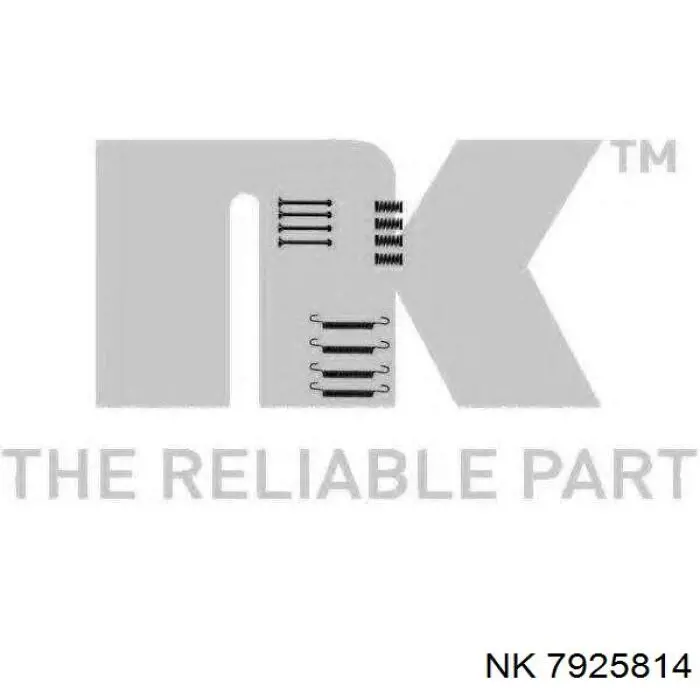 Купить 7925814 NK Монтажный комплект задних барабанных колодок