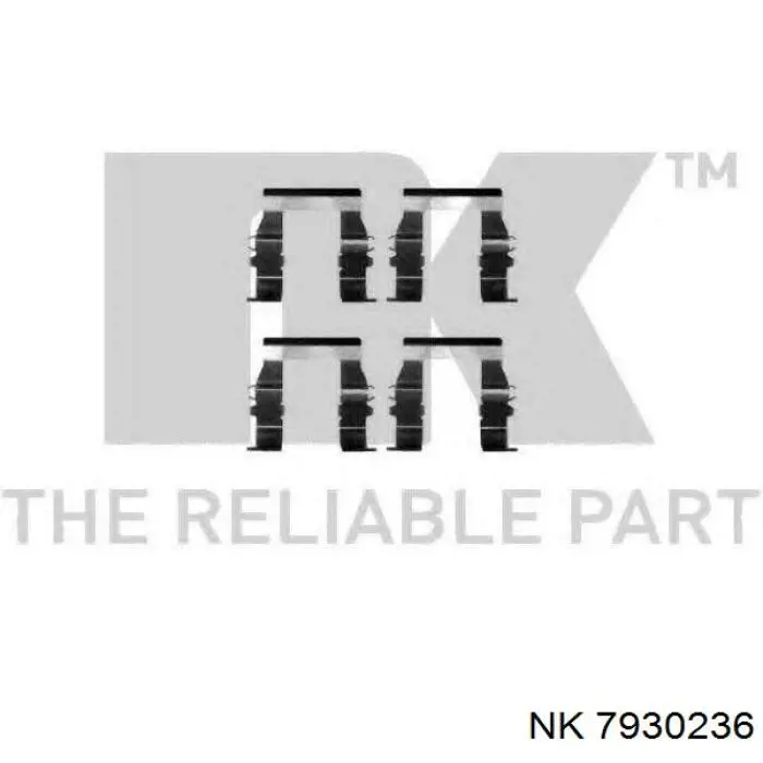 Комплект пружинок крепления дисковых колодок, передних NK 7930236 цена, от 4.30 USD