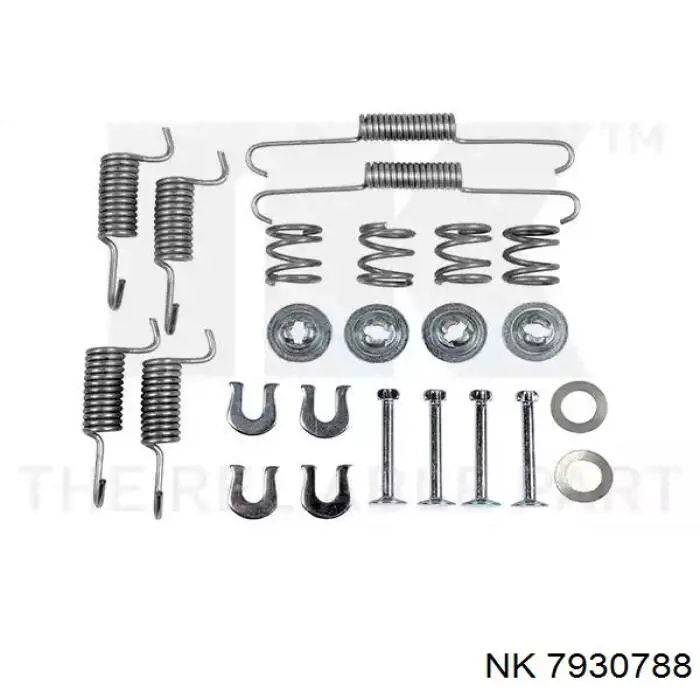 Монтажный комплект задних барабанных колодок 7930788 NK