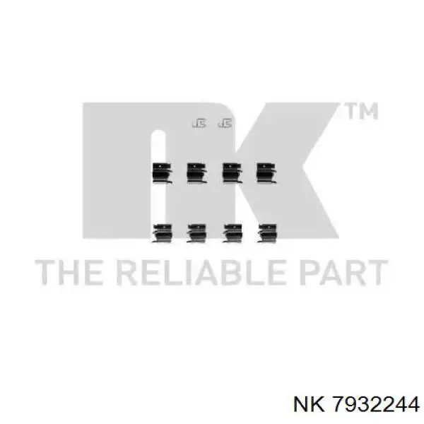 7932244 NK Комплект пружинок крепления дисковых передних колодок