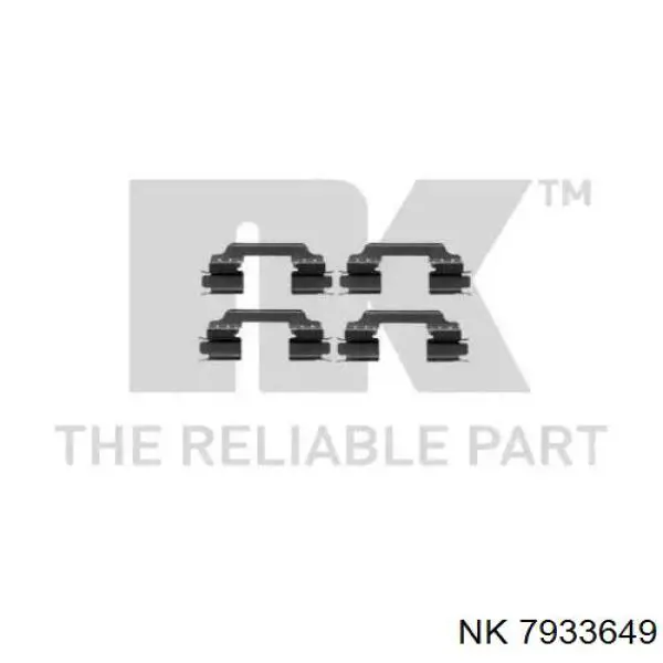 Комплект пружинок крепления дисковых колодок передних TRW PFK807