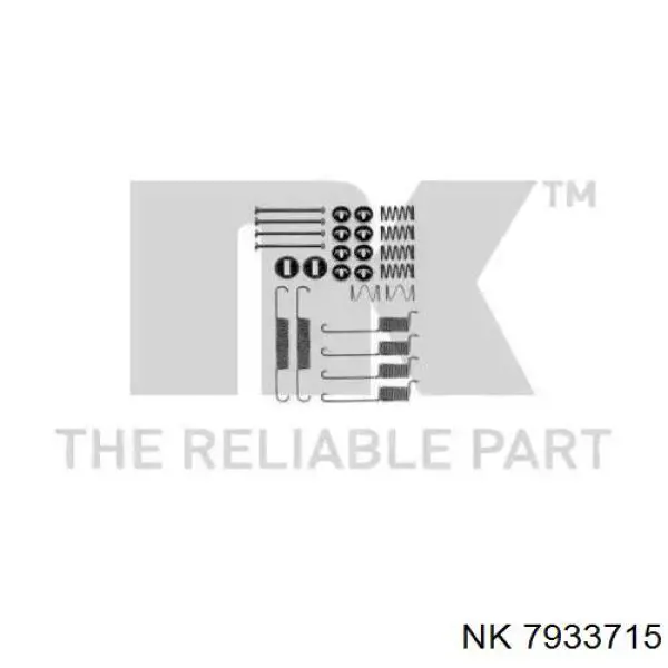 Ремкомплект тормозных колодок NK 7933715