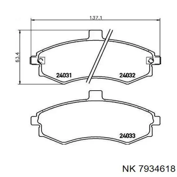 Комплект пружинок крепления дисковых колодок, передних NK 7934618 цена, от 9.39 USD
