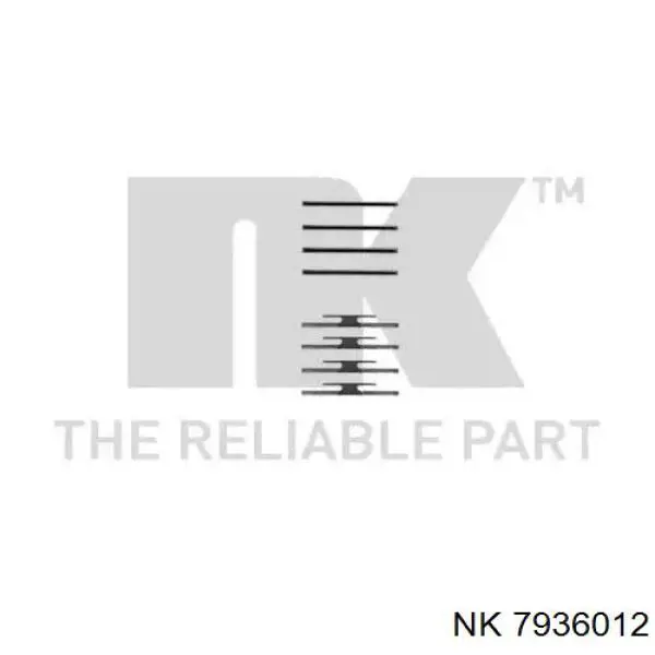 Ремкомплект тормозных колодок NK 7936012