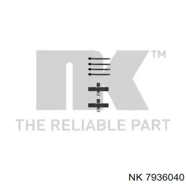 Ремкомплект тормозных колодок NK 7936040