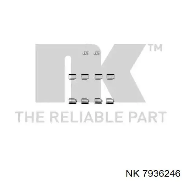 Комплект пружинок крепления дисковых колодок, передних NK 7936246 цена, от 6.17 USD