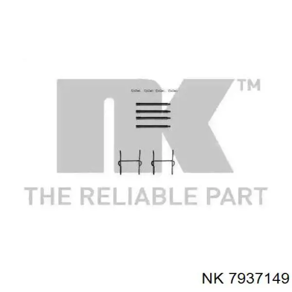 Ремкомплект тормозов задних NK 7937149