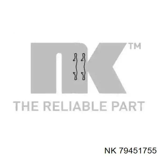 79451755 NK комплект пружинок крепления дисковых колодок задних