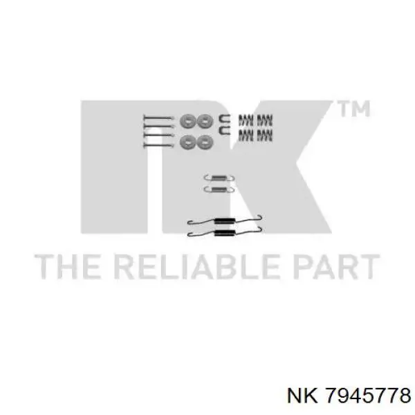 Ремкомплект тормозных колодок NK 7945778