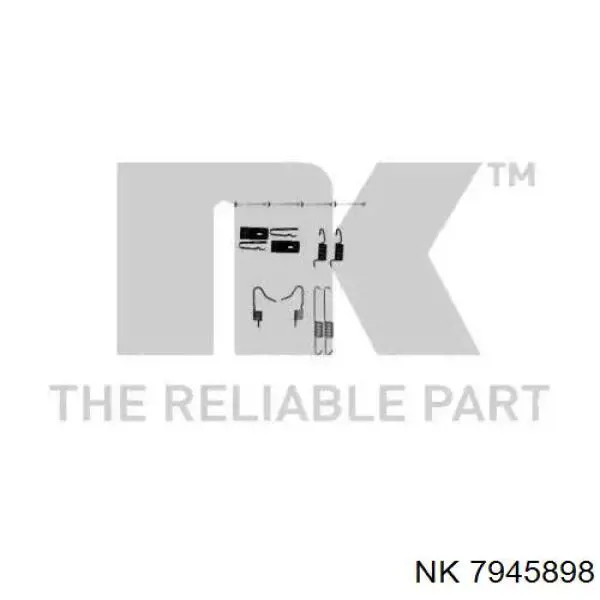 Ремкомплект тормозных колодок 7945898 NK