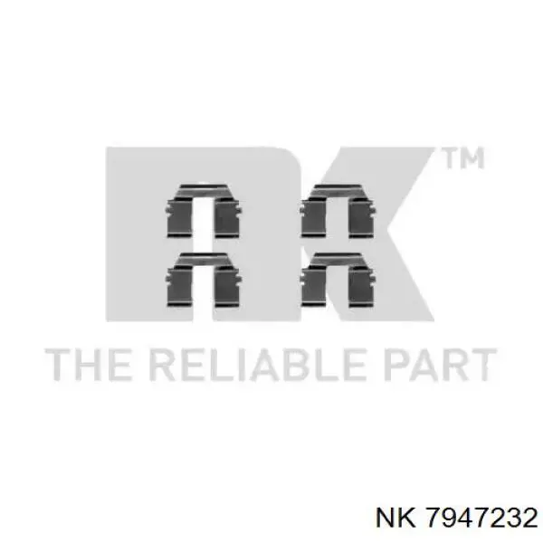7947232 NK комплект пружинок крепления дисковых колодок задних