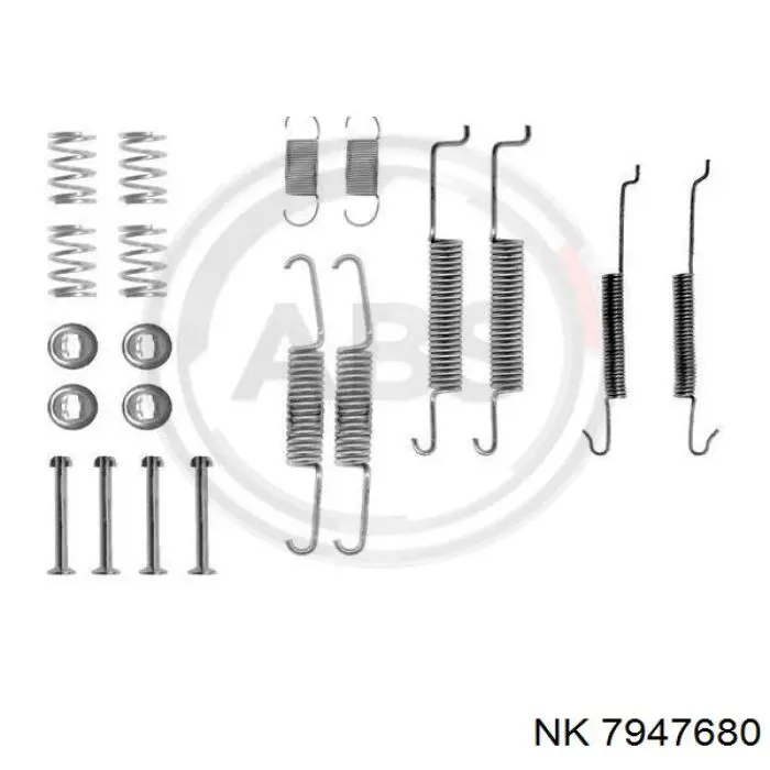 Установочный комплект задних барабанных колодок NK 7947680 цена, от 6.98 USD