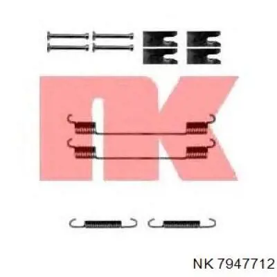 Монтажный комплект задних барабанных колодок NK 7947712
