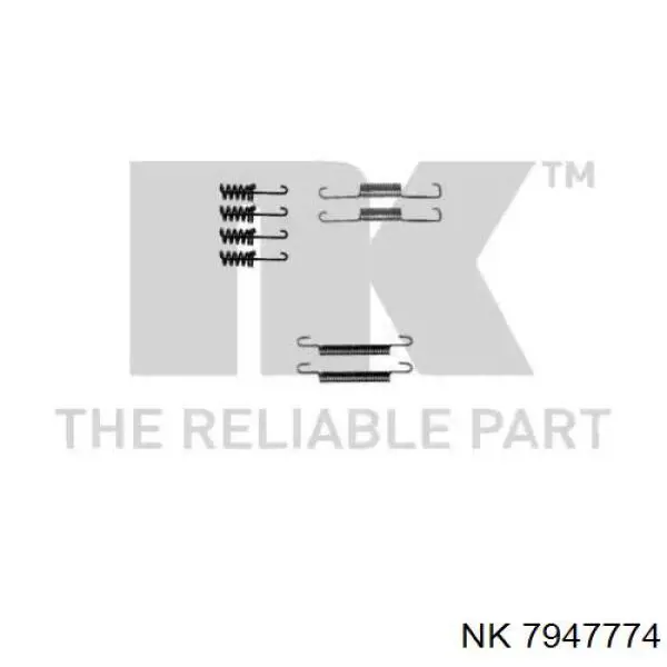 Монтажный комплект задних барабанных колодок 7947774 NK
