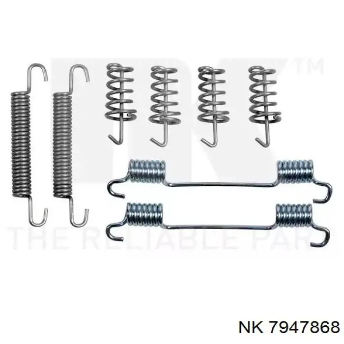 Ремкомплект тормозных колодок NK 7947868