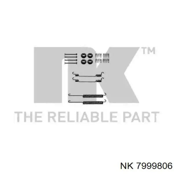 7999806 NK ремкомплект тормозов задних