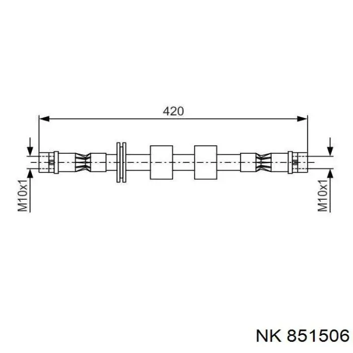 Шланг тормозной передний 851506 NK