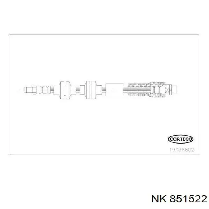 Шланг тормозной передний NK 851522 цена, от 11.69 USD