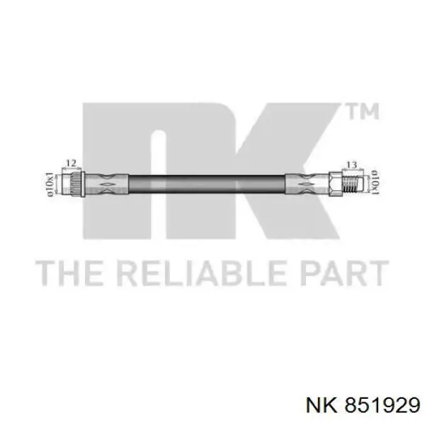Шланг тормозной передний 851929 NK